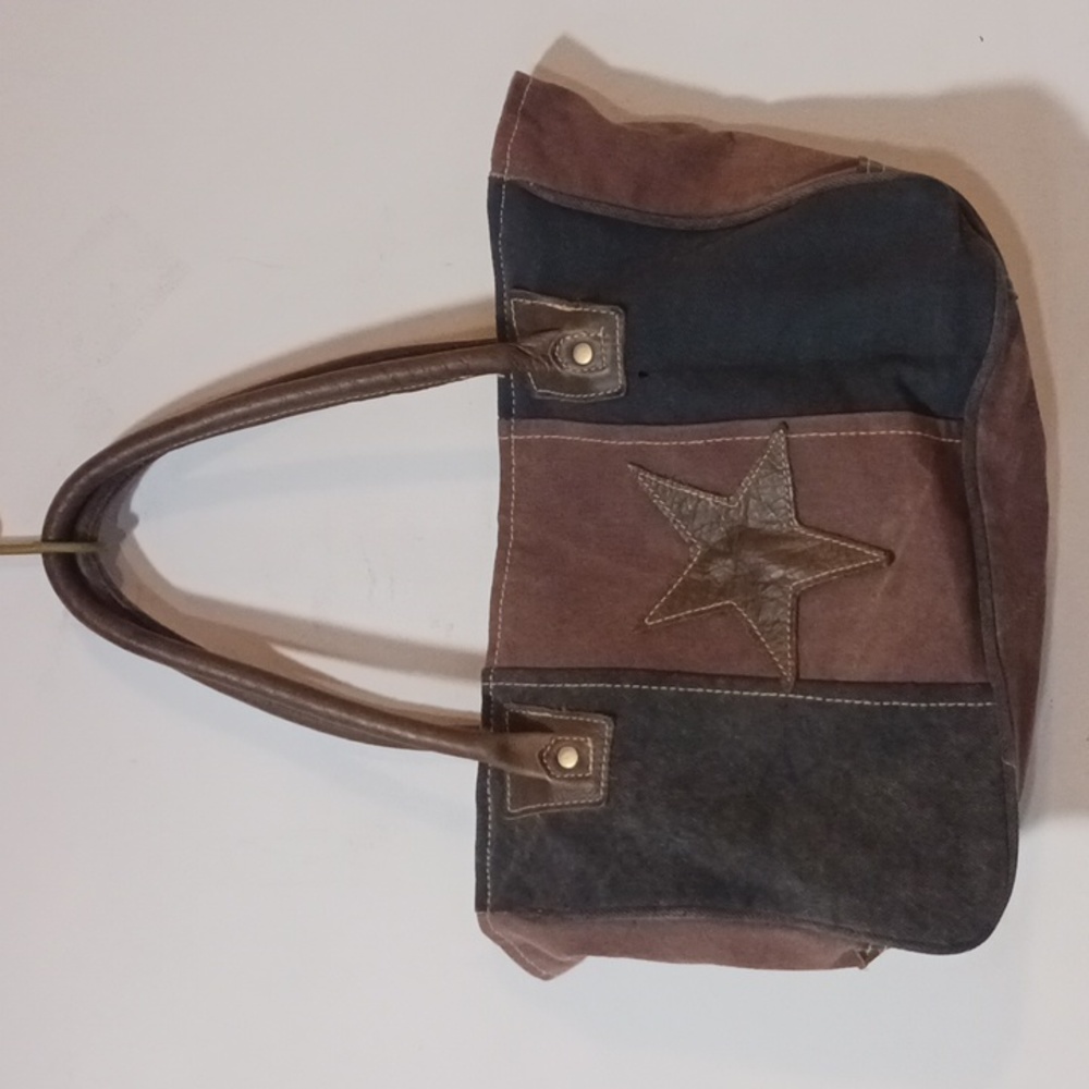 Myra Star on Canvas Shoulder Tote